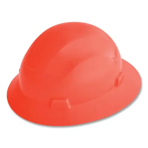 Jackson Safety 20805 Advantage Series Full Brim Vented and Non-Vented Hard Hat, 4 pt Rapid Dial, Non-Vented, Hi-Vis Orange