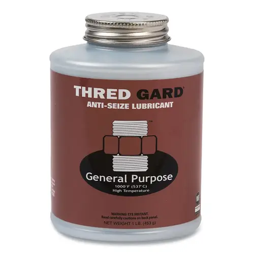 THRED GARD TG16 General Purpose Anti-Seize and Lubricating Compound, 1 lb, Brush Top Container Red - pack of 12