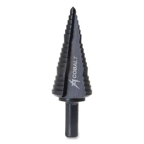 Kwik Stepper  Cobalt Step Bit, 1/2 in to 1-1/8 in Cutting dia, 3 Steps