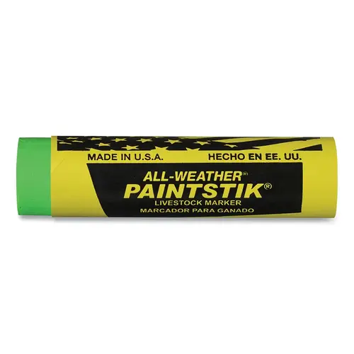 ALL-WEATHER 61016 Paintstik Livestock Markers, 1 in x 4 in, Fluorescent Green - pack of 144