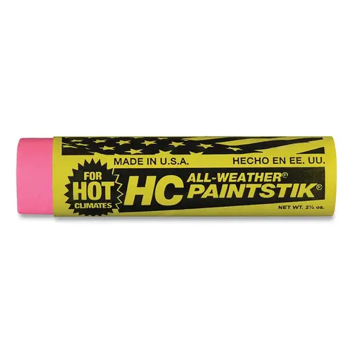 ALL-WEATHER 61212 HC Paintstik Livestock Marker, 1 in dia, 4 in L, Fluorescent Pink - pack of 12