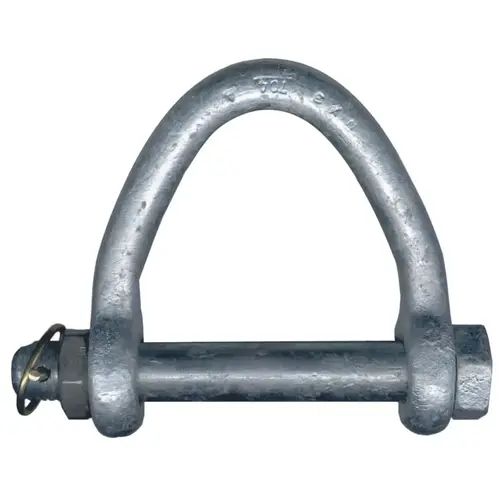 Web Sling Shackles, 1 1/8 in Bail Size, 12 Tons, Secured Pin Shackle