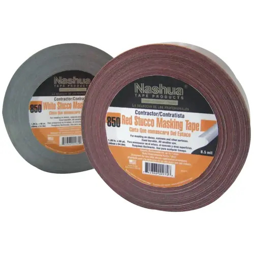 Nashua 1087352 Construction Stucco Tapes, 2 in X 60 yd, 8.5 mil, White
