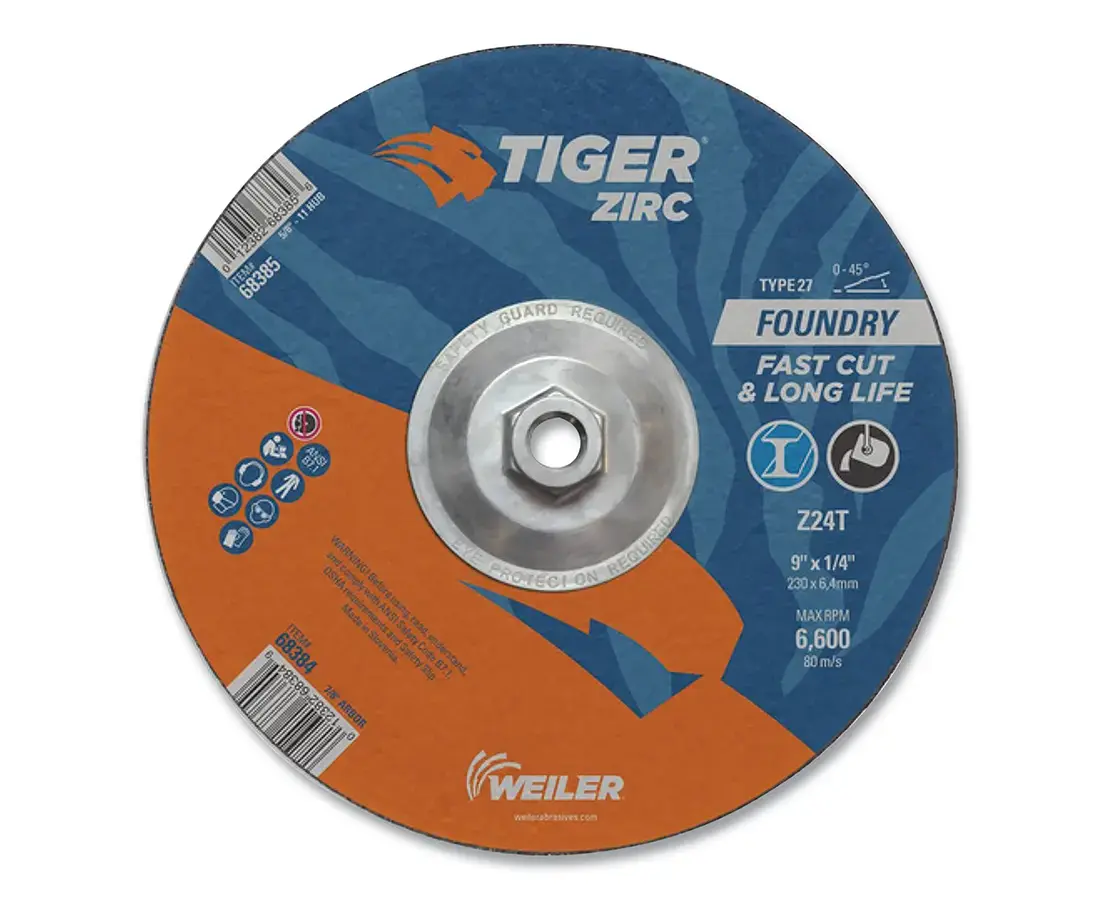 ゆpage Tiger 68385 Tiger Grinding Wheel, 9 in dia x 1/4 in Thick x