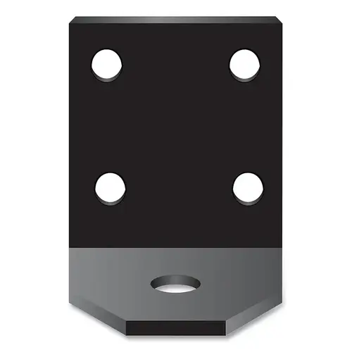 Warning Whip Assorted Mount, L Bracket, 1/4 in Holes, 1/2 in Hole, Mounting Hardware Not Incl, for All-Purpose /Super Whips 