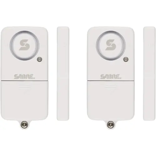Wireless Home Security Door or Window Alarm (2-Pack) White