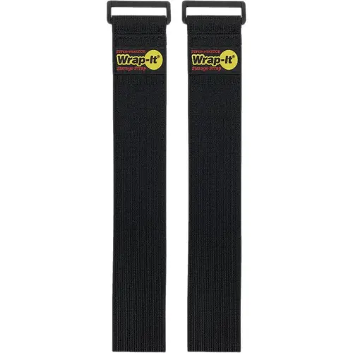 Wrap-It Storage 702-24B Super-Stretch 24 In. x 2 In. Elastic Hook & Loop Cinch Straps (2-Pack)