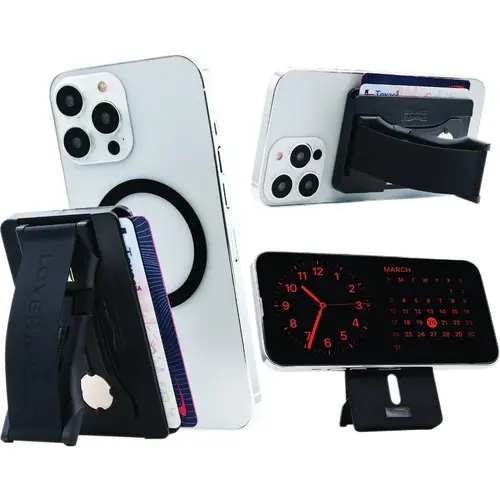 LoveHandle WMP-01-1090-01 PRO Wallet for MagSafe Black Wallet & Phone Grip