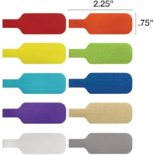Wrap-It Storage 410-CL-MD-MC Medium Multi-Color Cable Labels (10-Pack)