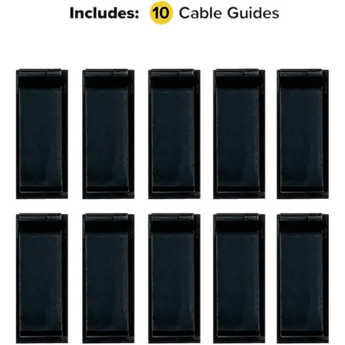 Wrap-It Storage 510-CG-MD-BL Medium Black Cable Guides (10-Pack)