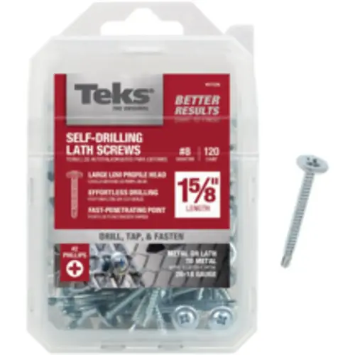 Teks 21536 #8 x 1-5/8 In. Modified Truss Head Drill Point Lath Screw (120 Ct.)