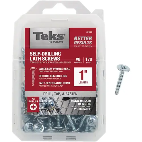 Teks 21528 #8 x 1 In. Modified Truss Head Drill Point Lath Screw (170 Ct.)