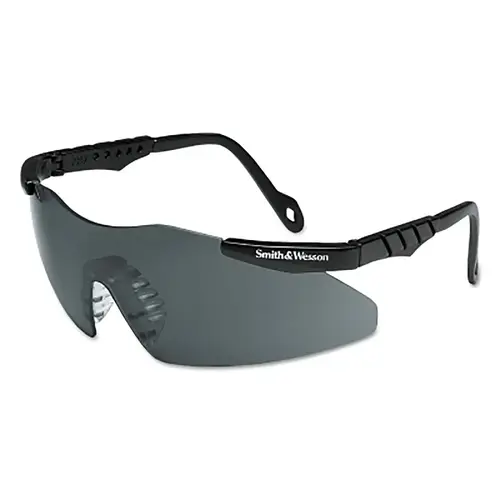 SMITH & WESSON 19823 Magnum  3G Safety Glasses, Smoke Polycarbonate Lens, Uncoated, Black, Nylon, Universal