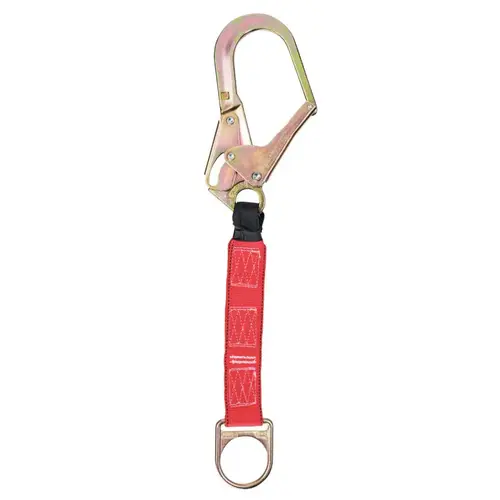 Large Hooks with Straps, 2 1/2 in, 1, Snap Hook; D-Ring Red