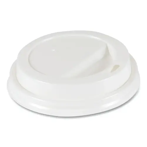 BOARDWALK DEERHLIDW Deerfield Hot Cup Lids for 10oz - 20oz Cups, White, Plastic, 50/Pack - pack of 20