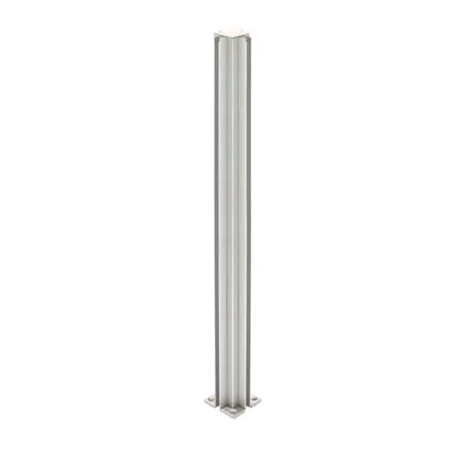 12" 4-Way Standard Partition Post - Satin Anodized