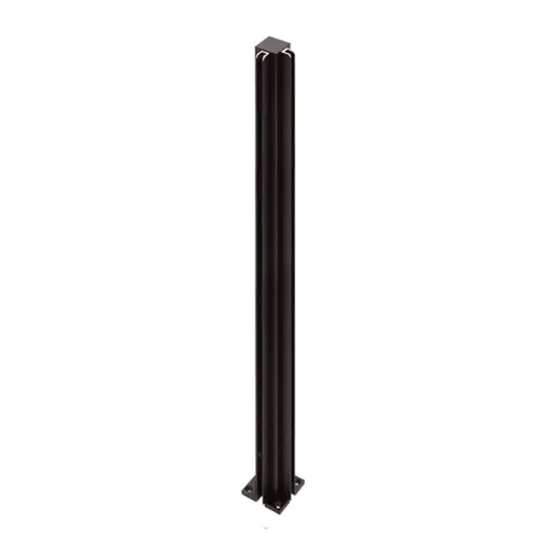 18" Corner Standard Partition Post - Dark Black/Bronze Anodized