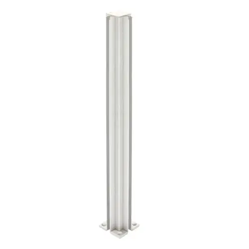 24" 3-Way Standard Partition Post - Brite Anodized