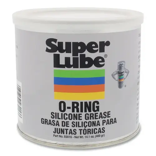 Super Lube 93016 O-Ring Silicone Grease, 14 oz, Canister, 2 NLGI Translucent