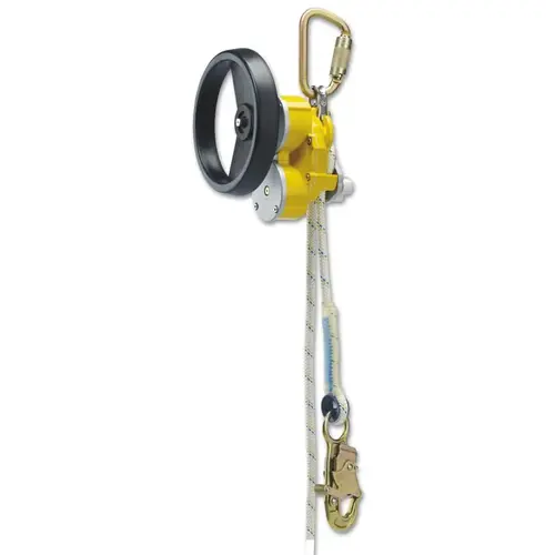 Rollgliss  R550 Rescue and Descent Device, 100 ft, Rescue Wheel and Case, Yellow