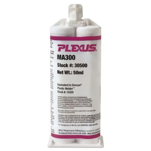 Plexus 30500 MA300 Bonding Adhesives, 50 mL, Cartridge, Off White Off-White; Yellow - pack of 12