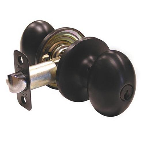 Deltana 3381-10B Home Series Transitional Egg Knob Single Cylinder Oil Rubbed Bronze