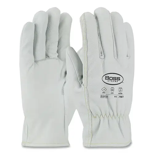 Boss 09-K3750/XL MAX SAFETY AR GOATSKIN 13G DRIVERS KEVLAR A2 LIN