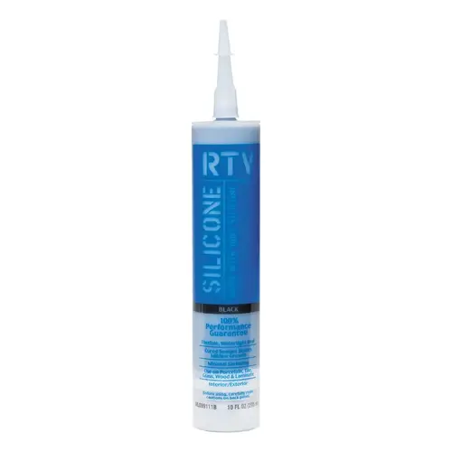 White Lightning WL099111B Contractor RTV Silicone Sealant, 10 oz Cartridge, Black - pack of 12