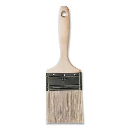 Bestt-Liebco 996840300 One Coat Trim/Wall White China Brush, 11/16 in Thick, 3 in W, Beavertail Style/Sanded Wood Handle