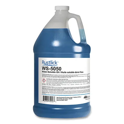 Rustlick 74016-XCP1 WS-5050 Water-Soluble Oil, 1 gal, Bottle, 230 degree F Blue