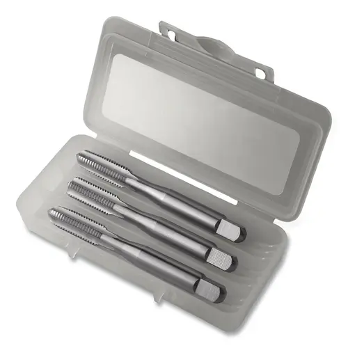 Greenfield Threading 342647 Straight Flute 3-Pc Hand Tap Set, 9/16 in-12 Tool Size, 3.59 in OAL, 4 Flutes