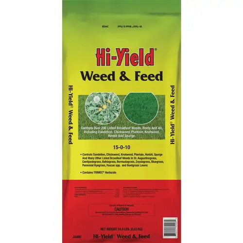 Hi-Yield 34408 14.4 Lb. 15-0-10 Weed & Feed