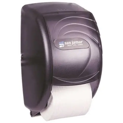 SAN JAMAR SJMR3590TBK Duett Standard Bath Tissue Dispenser, Oceans, 7-1/2 x 7 x 12-3/4, Black Pearl