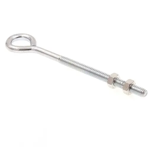 GENERIC 9066459 Generic Eye Bolts With Nuts, 5 In.,zinc, Package Of 10