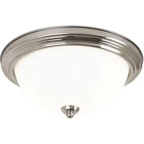 Generation Lighting 77064-962 Generation Lighting Geary 12.5 " 2-Light NICKEL Ceiling Flush Mount Etched Glass