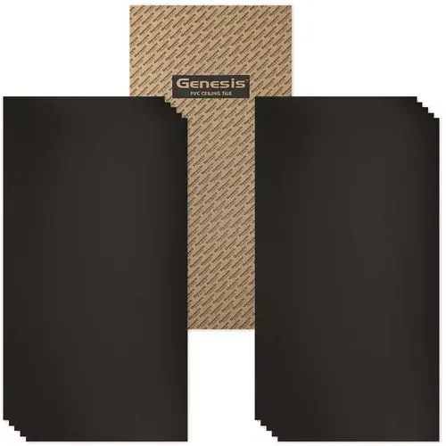 Genesis 745-07 Genesis 2ft X 4ft Smooth PRO Black Lay In Ceiling Tile, Carton Of 10