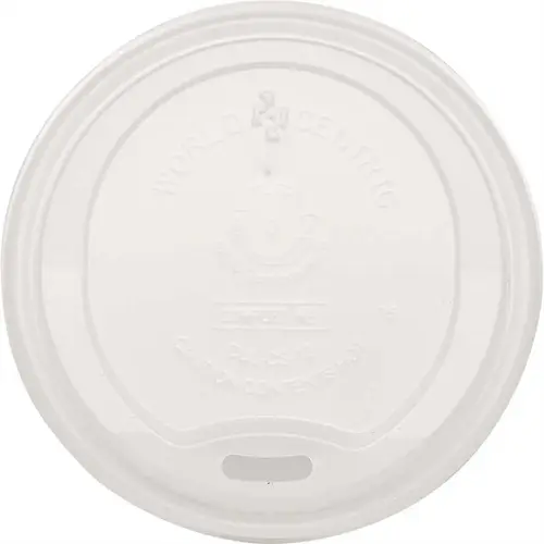 WORLD CENTRIC WORCULCS12 World Centric Hot Cup Lid, Fits 10 Oz To 20 Oz Cups, White, Case Of 1000