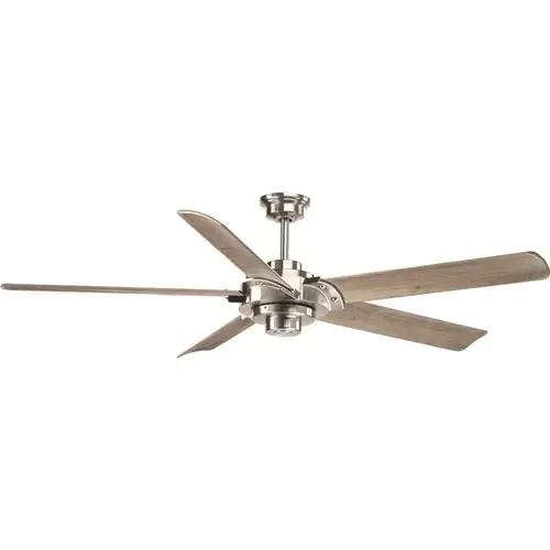 Progress Lighting P2546-09 Progress Lighting 68" Carved Wood Blade Brushed NICKEL