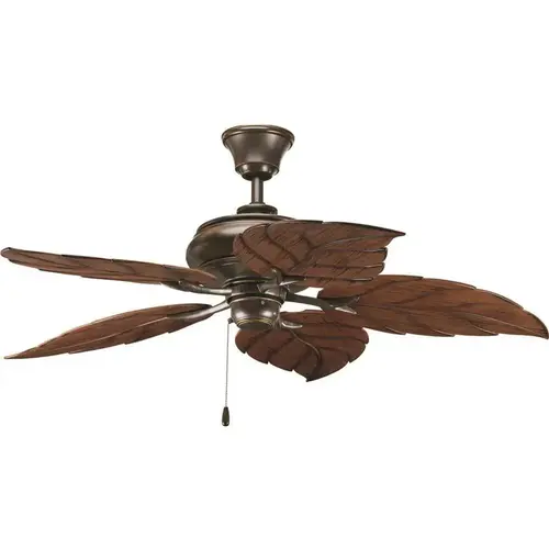 Progress Lighting P2526-20 Progress Lighting Airpro 52" 5 Blade Indoor/outdoor Ceiling Fan Walnut Blades