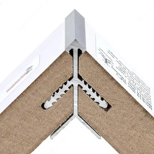Richelieu Hardware 25MCS160810-XCP6 Square Corner Protection Molding with Interior Legs - pack of 6