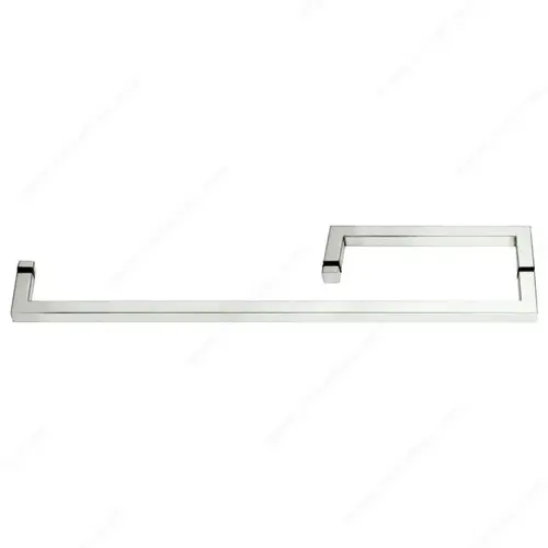 Riveo 87O2S100824171 Square Tubular Handle and Towel Bar Combo, without Washers, 90 degree Corners