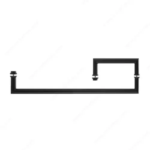 Riveo 87O2S104618900 Mitered Round Tubular Handle and Towel Bar Combo with Decorative Ring