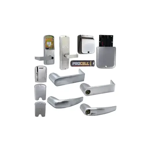 KIT - Mag-Stripe (Swipe Card) Stand Alone Privacy Cylindrical Lock, Athens Lever Less Cylinder (Conventional Cylinder not Included), Satin Chrome 626