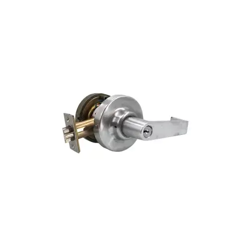 REX 12VDC Electric Unlock Storeroom Lever Lockset, 2-3/4" Backset, Marks C Keyway, Satin Chrome US26D/626