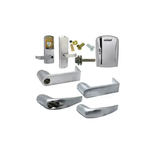 KIT - Mag-Stripe (Swipe Card) Stand Alone Office/Classroom Mortise Lock, Athens Lever with FSIC Prep (Schlage Full Size IC Core not Included), Satin Chrome 626