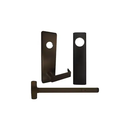 KIT - Rim Exit Device, Escutcheon x Dane Lever Nightlatch Trim 510L-NL, 36", Cylinder Dogging, Less Cylinder, RHR Right Hand Reverse/Reversible, Grade 1, 313AN/SP313 Anodized Aluminum, Duranodic Dark Bronze