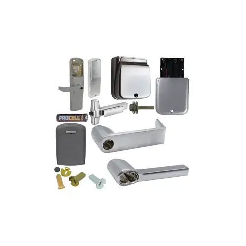 KIT - Multi-Technology Stand Alone Exit Trim for Rim Exit Device, Latitude Lever with FSIC Prep (Schlage Full Size IC Core not Included), Satin Chrome 626