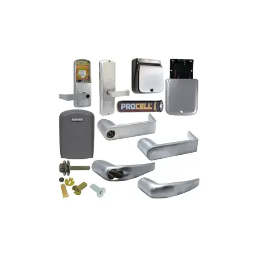 KIT - Multi- Technology Stand Alone Office/Classroom Mortise Lock, Athens Lever with FSIC Prep (Schlage Full Size IC Core not Included), Satin Chrome 626