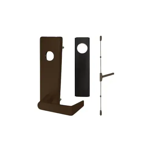 KIT - SVR Surface Vertical Rod Exit Device, Escutcheon x Dane Lever Trim 510L, 36" x 96", Cylinder Dogging, Less Cylinder, RHR Right Hand Reverse/Reversible, Grade 1, 313AN/SP313 Anodized Aluminum, Duranodic Dark Bronze