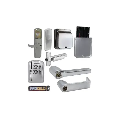 KIT - Mag-Stripe (Swipe Card) and Keypad Stand Alone Exit Trim for Rim Exit Device, Latitude Lever Less Cylinder (Conventional Cylinder not Included), Satin Chrome 626